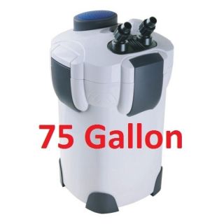 75 Gallon External Aquarium Filter with Builtin Pump Kit Canister HW 