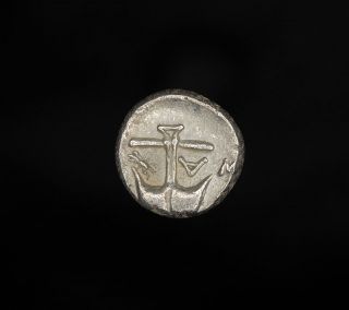 An ancient Greek Silver drachm of Apollonia Pontica, dating to 