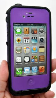 New Waterproof Apple iPhone 4 4S Cell Phone Protective Case Purple 