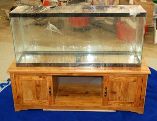 Aqueon All Glass Deluxe Aquarium Kit 55 Gallon w Stand Fish Tank Power 