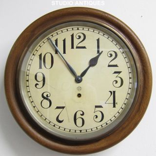 Ansonia Portal Wall Clock Antique Regulator Pendulum Key Wind Round 