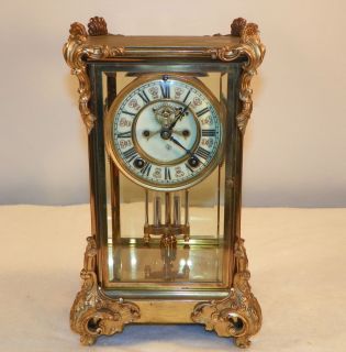 Ansonia Crystal Regulator Clock Circa 1900