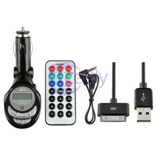   Wireless FM Transmitter USB Sync Data Cable for Apple iPod