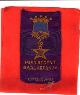 Old Tobacco Silk Past Regent Royal Arcanum