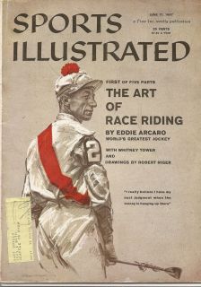 1957 Eddie Arcaro Sports Illustrated Horse Racing Jockey Triple Crown 