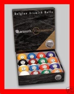Aramith Tournament Pool Balls Set for Billiard Tables by Belgian 