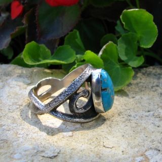 mr165 navajo sterling silver carico lake turquoise hallmark anthony 