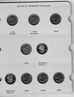 Nice Set of Susan B Anthony`s 1979 1999 w Proofs 18 Coin All Varieties 