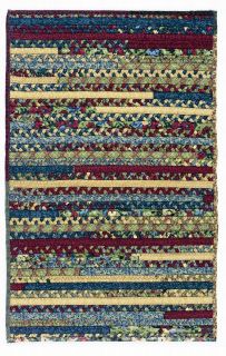 country living braided area rug red blue yellow kitchen cotton carpet 
