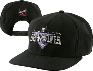 New England Seawolves Adjustable Hat Black Arena Football League Cap