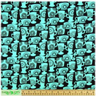 tea time in aqua chocolate by michael miller fabrics browse michael 