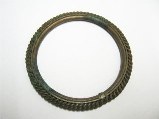 Antique Copper Bangle Bracelet Fine Chain Design