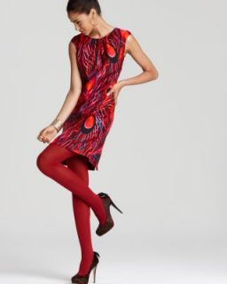 Milly New Ariana Red Silk Printed Sleeveless Shirred Knee Length 