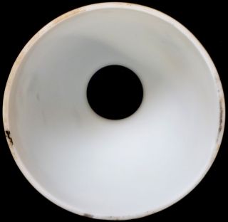 Vintage Hand Painted Milk White Glass Light Shade Globe