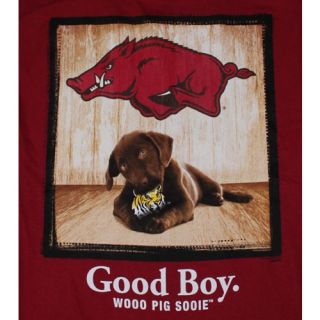 Arkansas Razorbacks T Shirt   Mans Best Friend   Good Boy   Color Is 