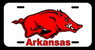 University of Arkansas Razorback License Plate RARE New Football 