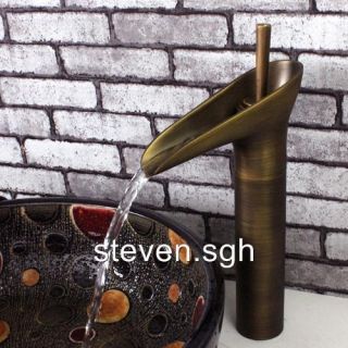   Modern Design Antique Brass Bathroom Vessel Sink Faucet 170F