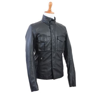 armani jeans black full zip jacket us m eu 50 retail value 545 our 