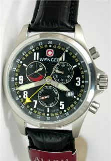 Wenger Swiss Army Knife Mens Terragraph Alarm Power Reserve Dual Time 