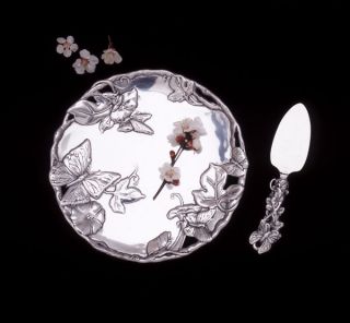 Arthur Court Designs Butterfly Plate with Cheese Server