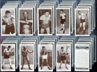 Tobacco Card Set Churchman Boxing Personalities Boxers Dempsey Louis 