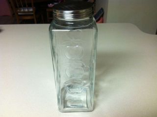   GLASS APPLE CANISTER~12 TALL/4 DIAMETER~Great for snack bars NICE