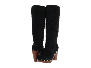 NEW IN BOX UGG ARROYO WEAVE CLOG TALL BOOTS BLACK BOOTS SZ 9 WOMENS OP 