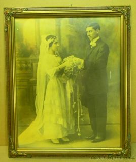 Antique Gold Gilt Art Deco Carved Picture Photo Frame Victorian 