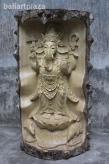 Ganesha Bali Sculpture Hand Wood Carved Statue Bali Art Plaza