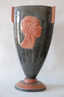 exptionnel Vase Art Deco Marcel Guillard EDT Etling French Moderniste 