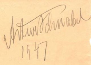 Artur Schnabel Vintage 1947 Signed British Album Page Autograph 
