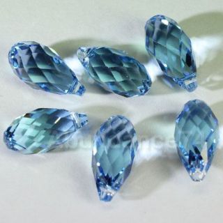 Pcs Swarovski Crystal 6010 11mm Briolette Aquamarine