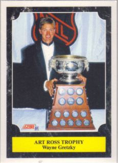 Wayne Gretzky 1991 2 Score Art Ross Trophy Card 317