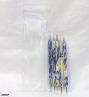 Daisy Nail Art Blue Yellow Marble Dotting Tool Set 5 Pieces of 2 Ended 