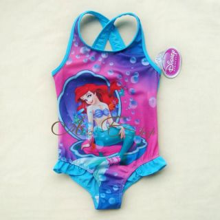 Girls Princess Ariel Mermaid Swimming Swim Costume Swimsuit Ages 3 8 