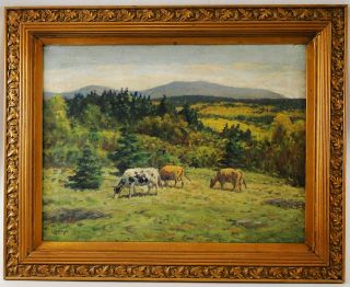 George A Hays New England Barbizon Impressionist Cow