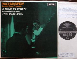 Rachmaninov Piano 2 Ashkenazy Kondrashin SXL 6099 WBG