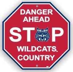 university of arizona wildcats stop sign street ncaa