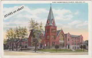 1920 ashland ky first presbyterian church building postcard