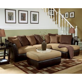 ASHLEY LAWSON SECTIONAL WITH RIGHT CORNER CHAISE SADDLE  