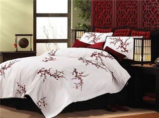 Elegant Asian Inspired Cherry Blossom Comforter New