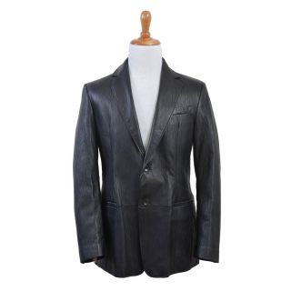 Armani COLLEZIONI Black 100 Lamb Skin Sport Coat Blazer US 44R EU 54R 