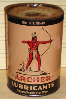 Archer Aircraft Oil Quart Can Tin Sign