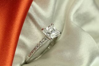 28 Ct Sterling Silver CZ Vtg Pave Anniversary Engagement Wedding 
