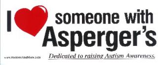 Car Magnet I Heart Someone with AspergerS