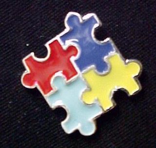 Autism Asperger Color Puzzle Piece Awareness Pin Tac L