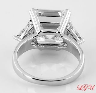 Sterling Silver 925 Asscher Cut CZ Engagement Ring Sz 7