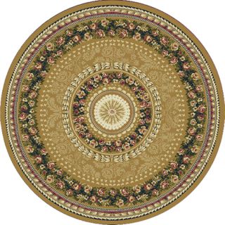 Gold French Oriental Area Rug 8x8 Round Persian 023 Actual 7 10 x 7 