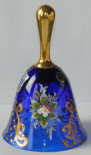 Murano Art Glass Bell Orginal Importer Sticker KB and Made In Italy 