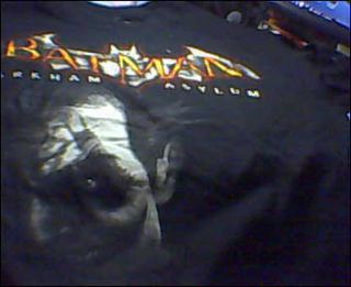 batman arkham asylum black T shirt mens med